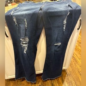 High waisted bell bottom jeans